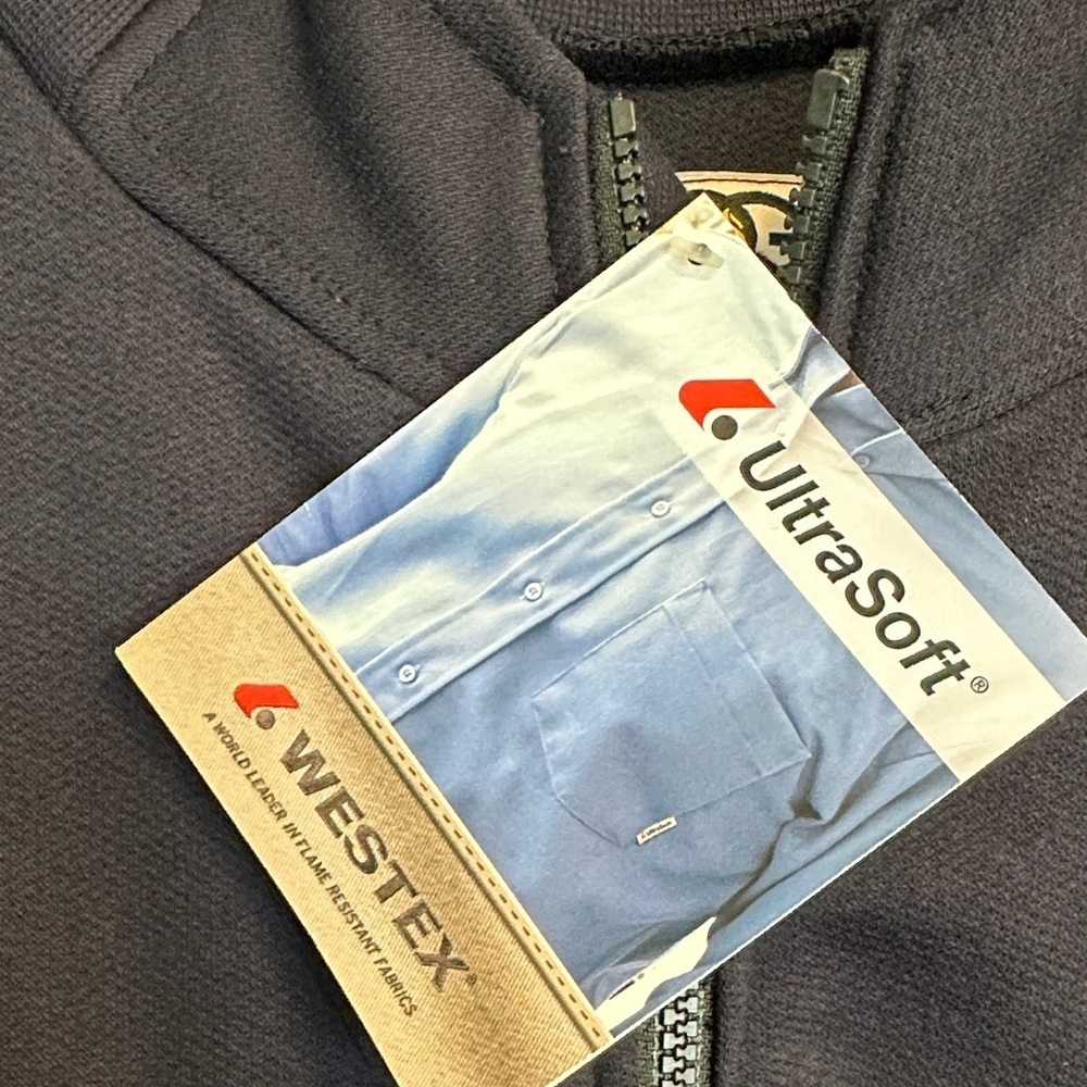 GELIGET Flame Resistance Dark Blue Welding Jacket NWT Sz XL - Picture 4 of 6